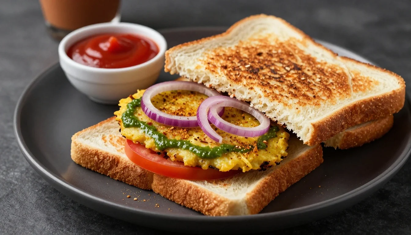 Aloo Tikki Breakfast Sandwich