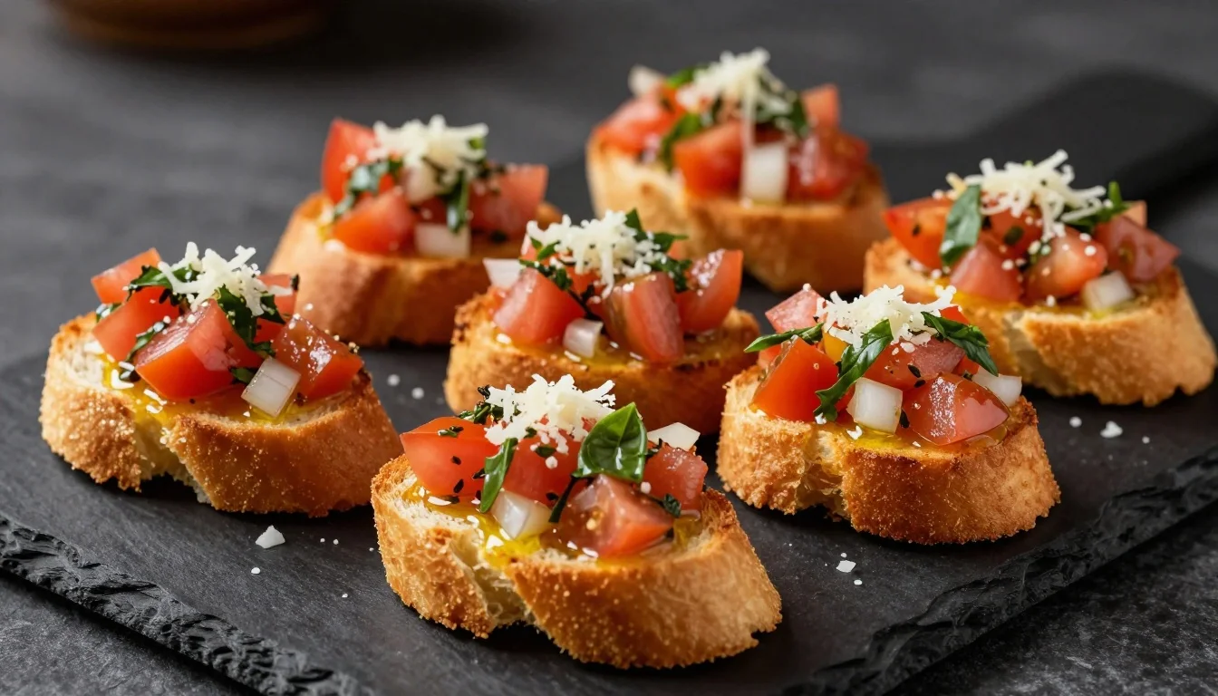 Aloo Tikki Bruschetta