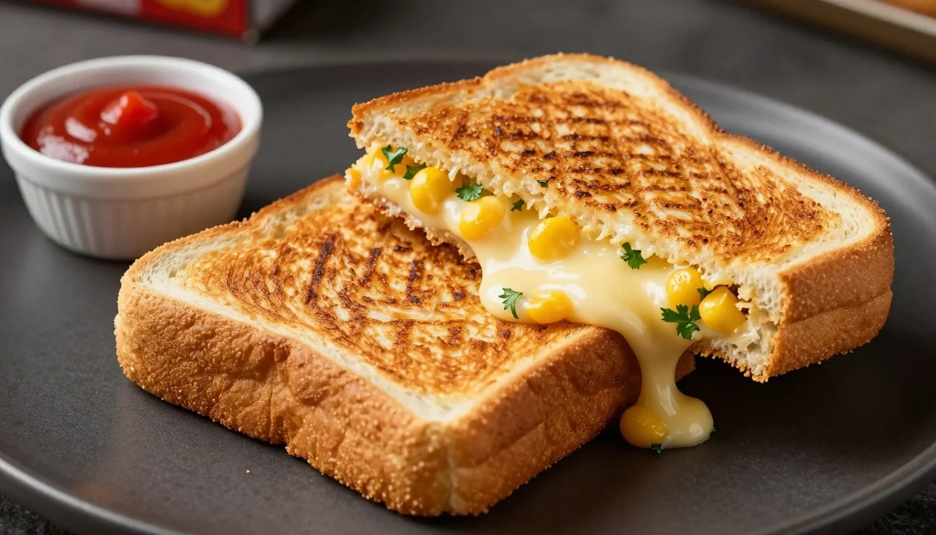 Cheesy Corn Tiffin Toastie