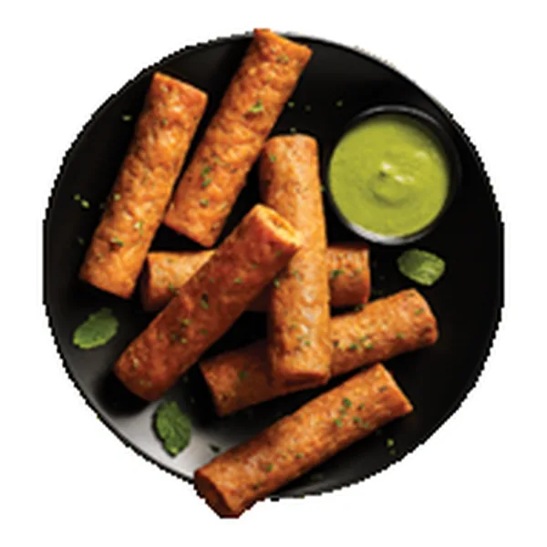 ITC Master Chef Chicken Seekh Kebab, plated and ready to serve