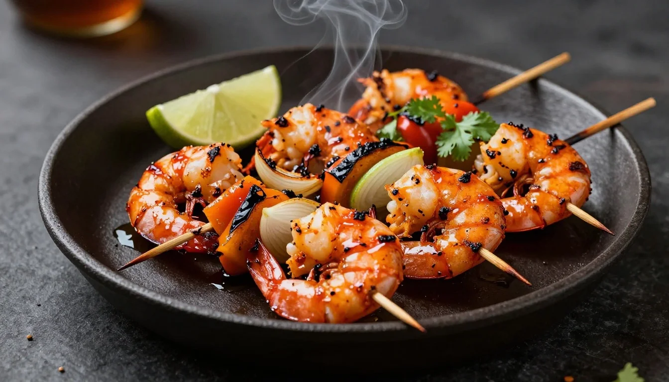 Piri Piri Prawn Skewers