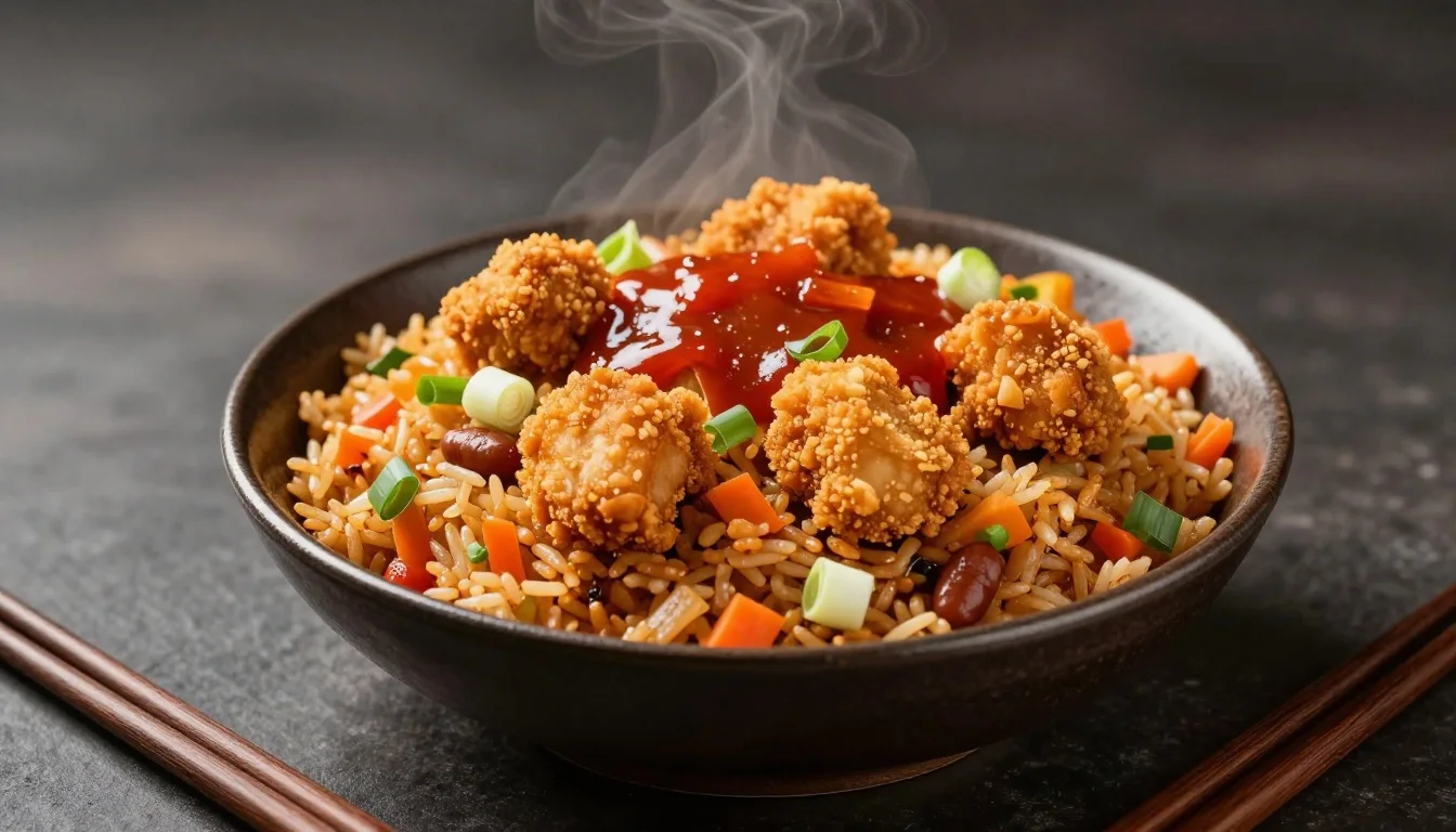 Schezwan Nugget Rice Bowl
