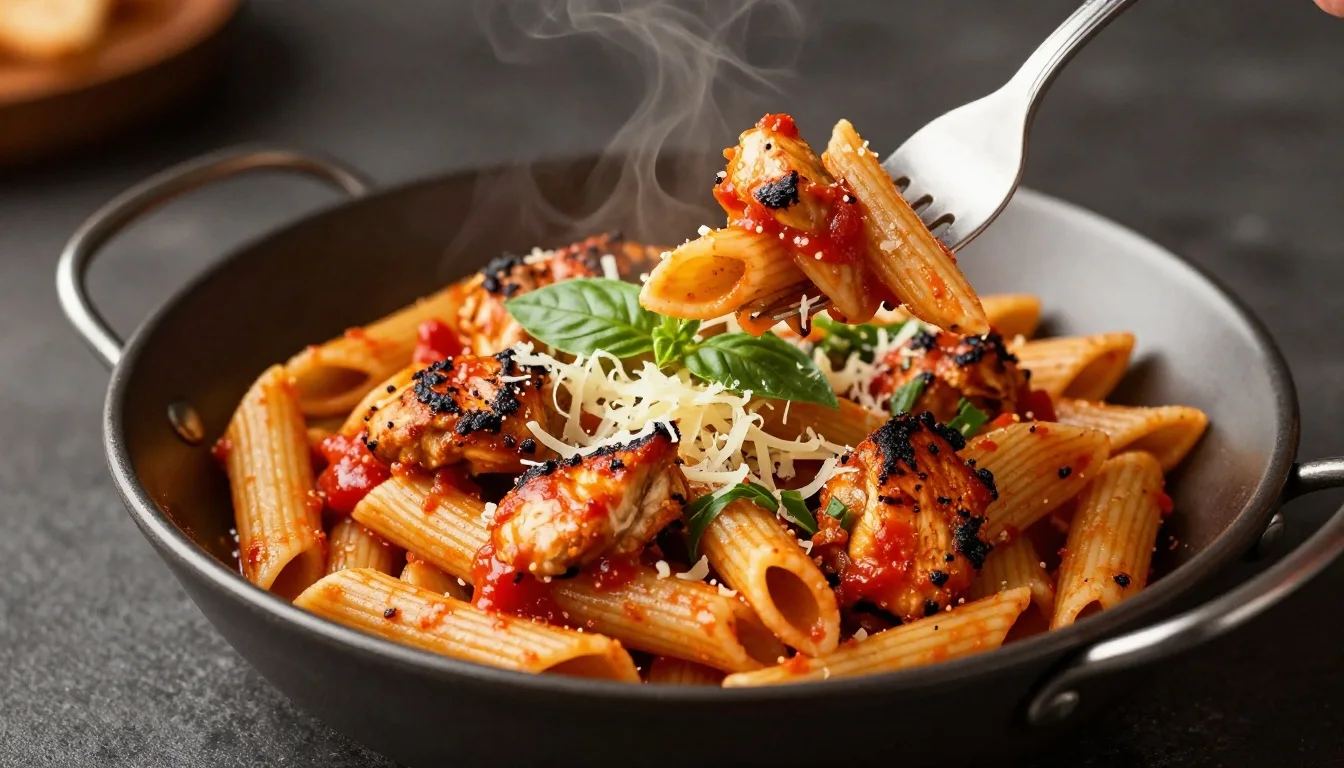Seekh Kebab Arrabbiata Pasta