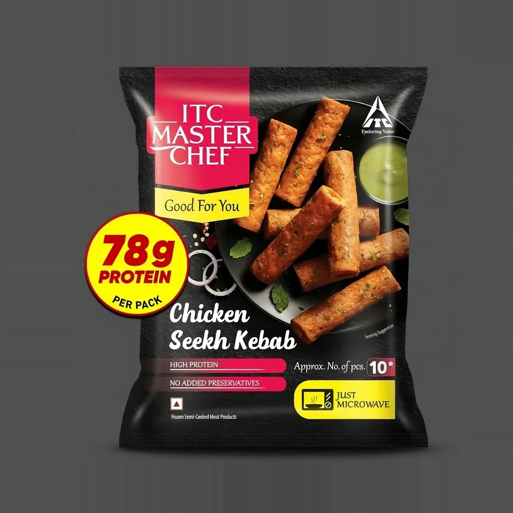 ITC Master Chef Chicken Seekh Kebab 500g pack