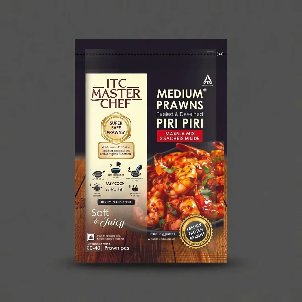 ITC Master Chef Piri Piri Medium Prawns 212g pack